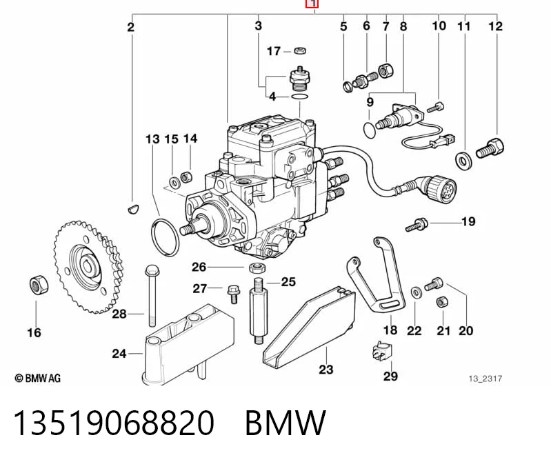 Bomba de combustível de pressão alta BMW 3 sedan (E36) (1990 - 1998) 