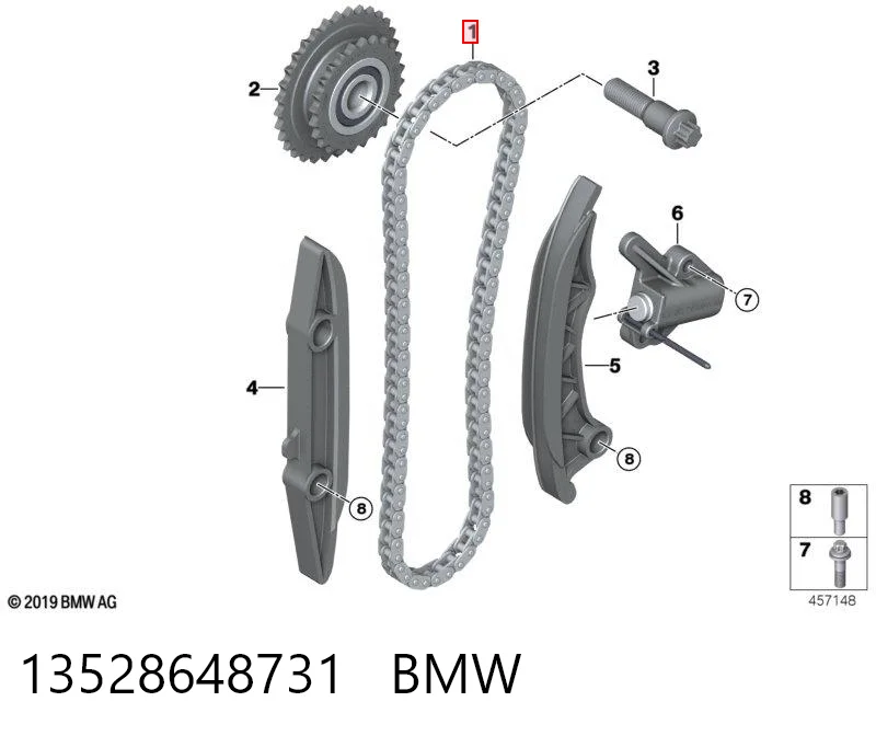 Compre Cadeia do mecanismo de distribuição de gás BMW 1 