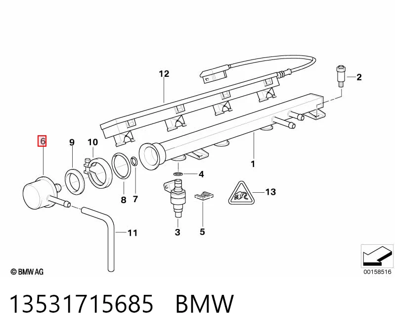 Compre 0280160502 Bosch Regulador de pressão de combustível na régua de injectores