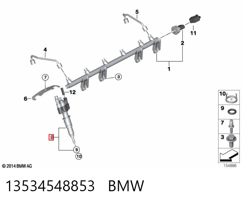 13534548853 BMW Injetor de injeção de combustível