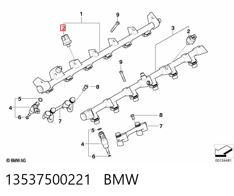 13537500221 BMW Sensor de pressão de combustível