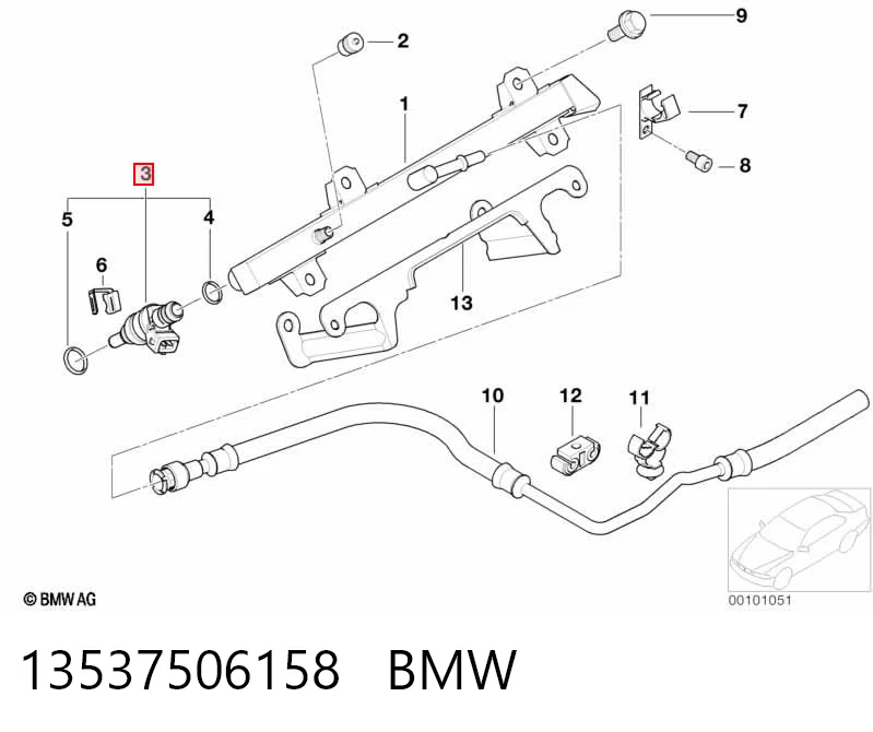 13537506158 BMW Injetor de injeção de combustível