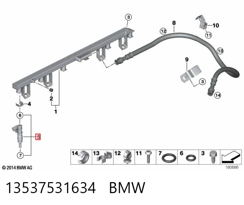 13537531634 BMW Injetor de injeção de combustível
