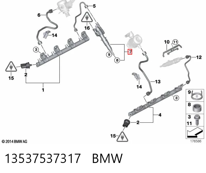 13537537317 BMW Injetor de injeção de combustível