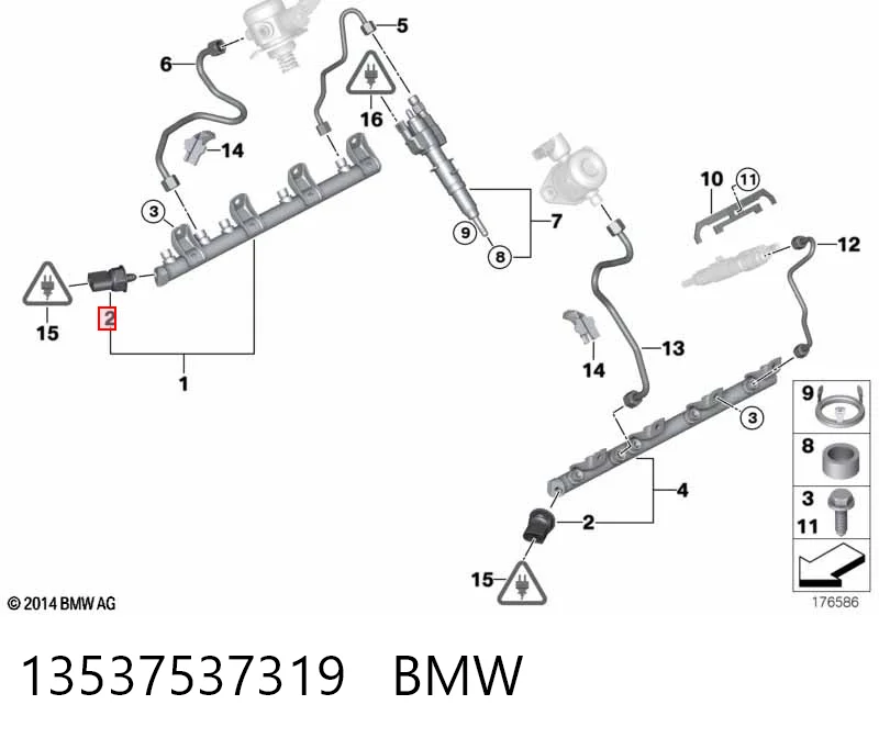 13537537319 BMW Sensor de pressão de combustível
