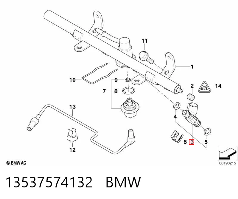 13537574132 BMW Injetor de injeção de combustível