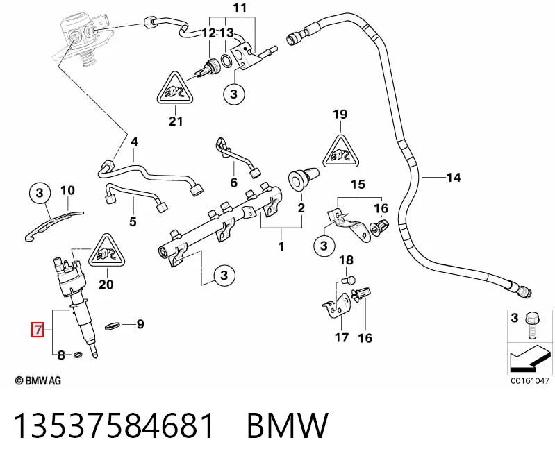 13537584681 BMW Injetor de injeção de combustível