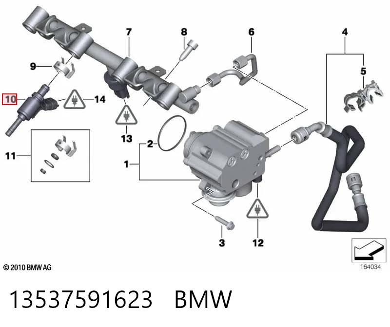 13537591623 BMW Injetor de injeção de combustível