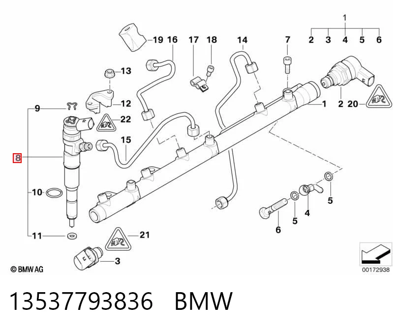 13537793836 BMW Injetor de injeção de combustível
