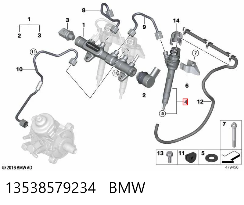 13538579234 BMW Injetor de injeção de combustível
