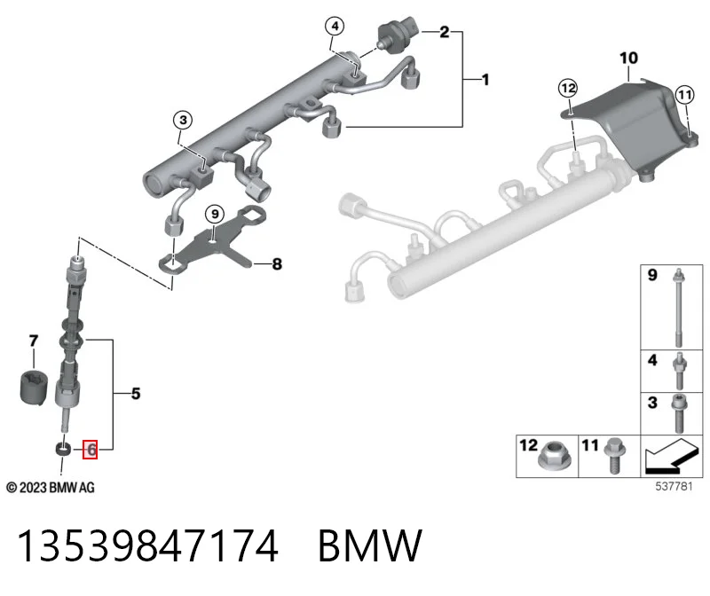 Kit de reparação do injetor BMW 13538740125 preço, a partir de 4,81 USD