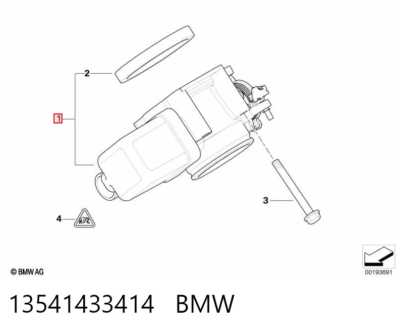 13541433414 BMW Válvula de borboleta montada