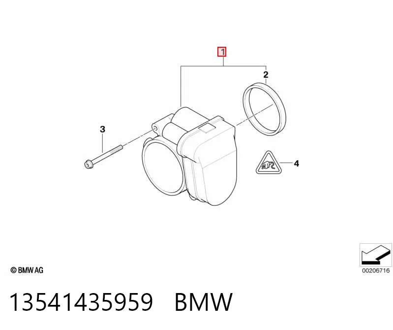 13541435959 BMW Válvula de borboleta montada