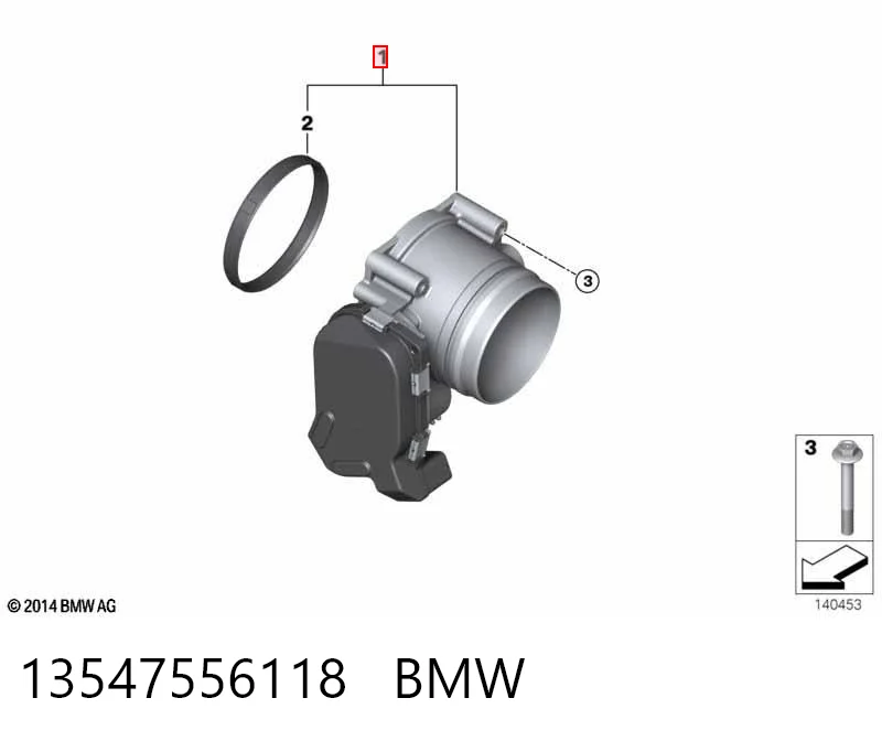 13547556118 BMW Válvula de borboleta montada