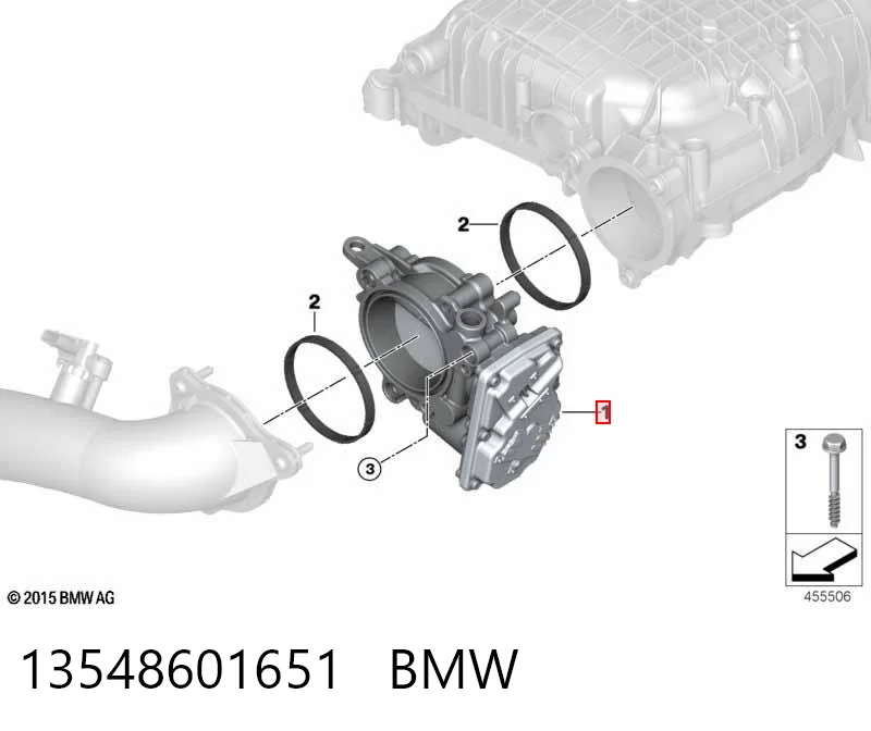 13548601651 BMW Válvula de borboleta montada