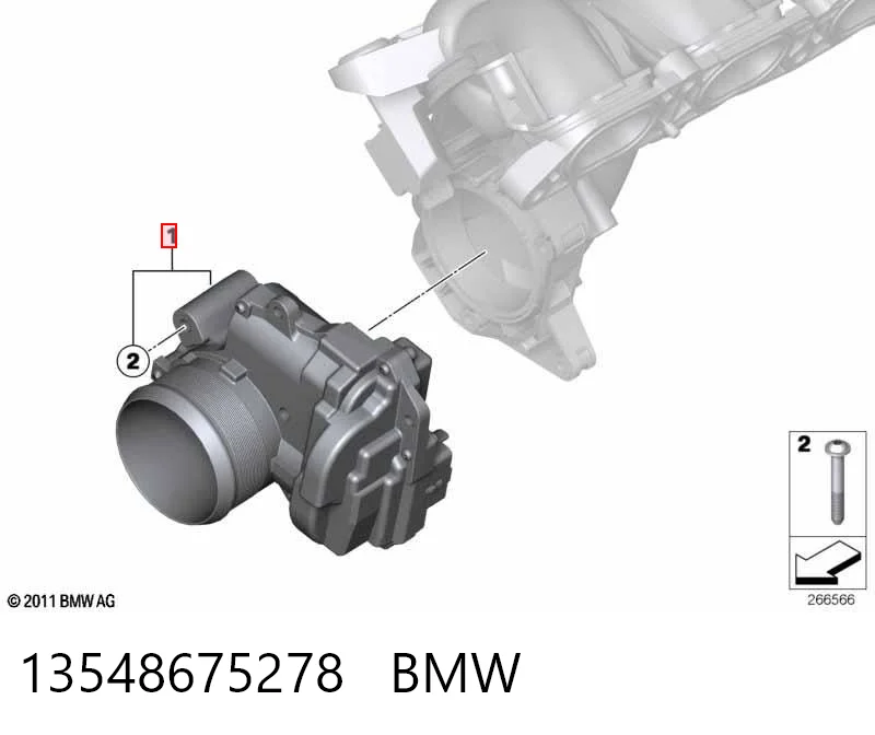 13548675278 BMW Válvula de borboleta montada