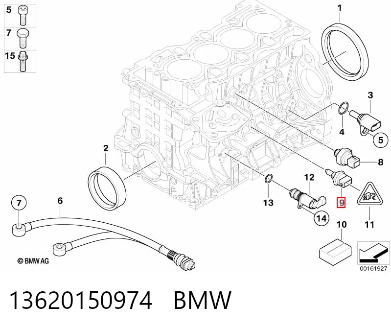 13620150974 BMW Sensor de temperatura do fluido de esfriamento