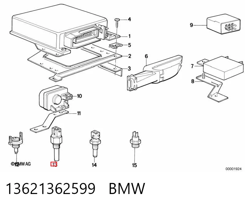 Sensor de temperatura do fluido de esfriamento 7700682046 Renault (RVI)