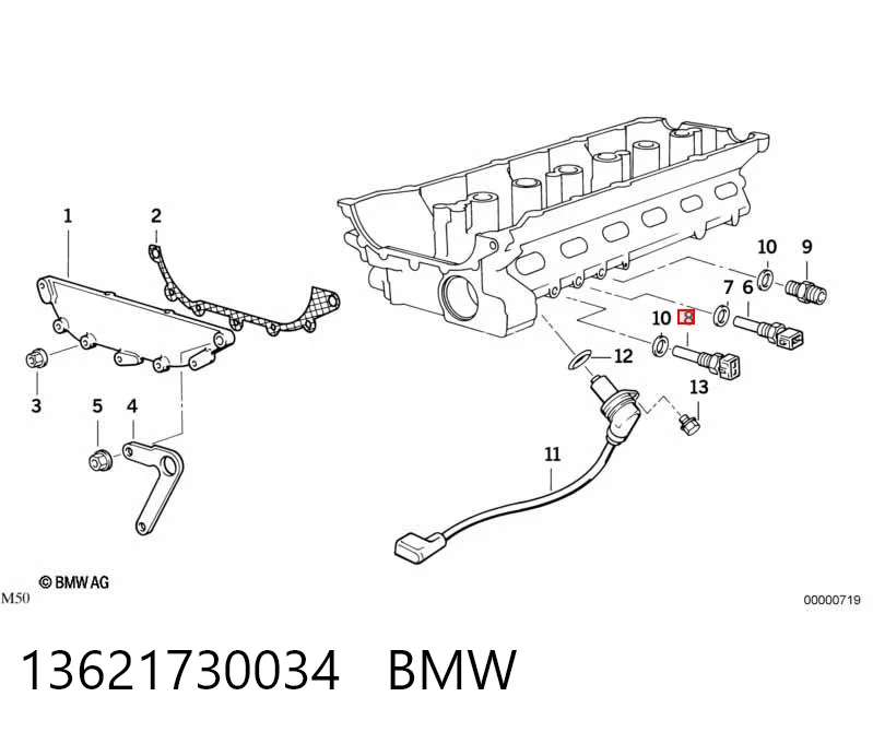 13621730034 BMW Sensor de temperatura do fluido de esfriamento