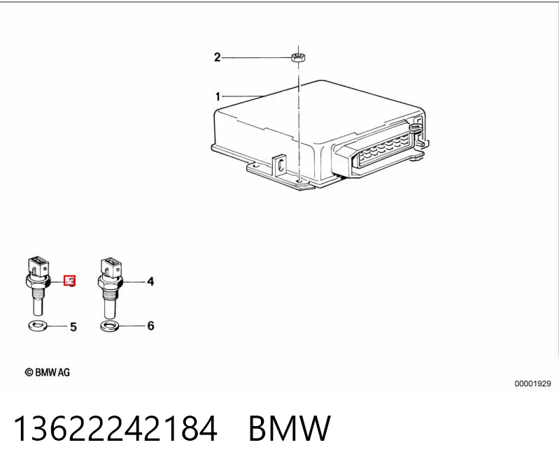 13622242184 BMW Sensor de temperatura do fluido de esfriamento