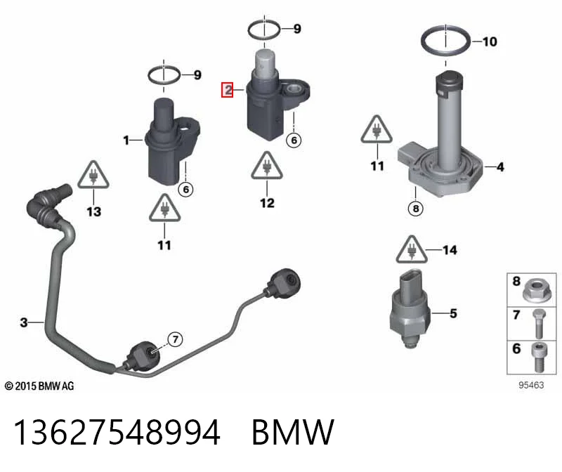 13627548994 BMW Sensor de posição (de revoluções) de cambota