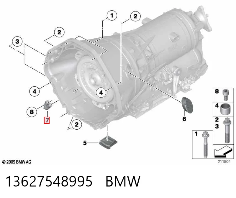 13627548995 BMW Sensor de posição (de revoluções) de cambota