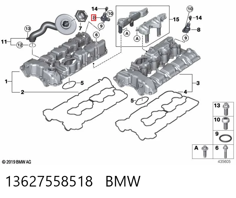 13627558518 BMW Sensor de posição da árvore distribuidora