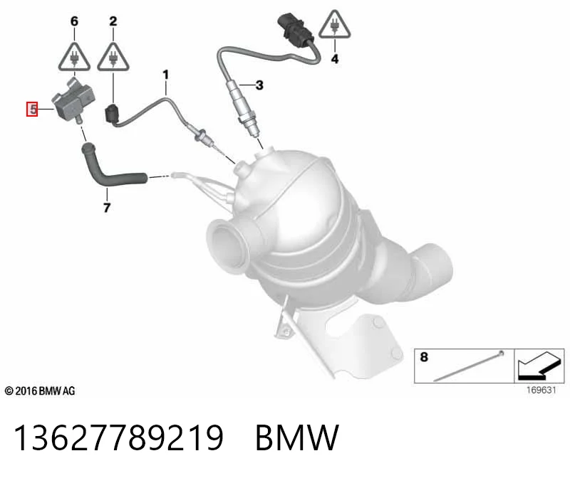 13627789219 BMW Sensor de pressão dos gases de escape