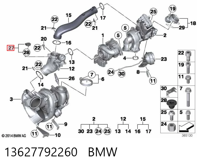 13627792260 BMW Sensor de pressão no coletor de admissão, MAP
