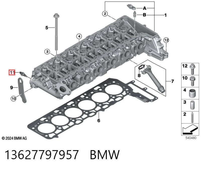 13627797957 BMW Sensor de temperatura do fluido de esfriamento