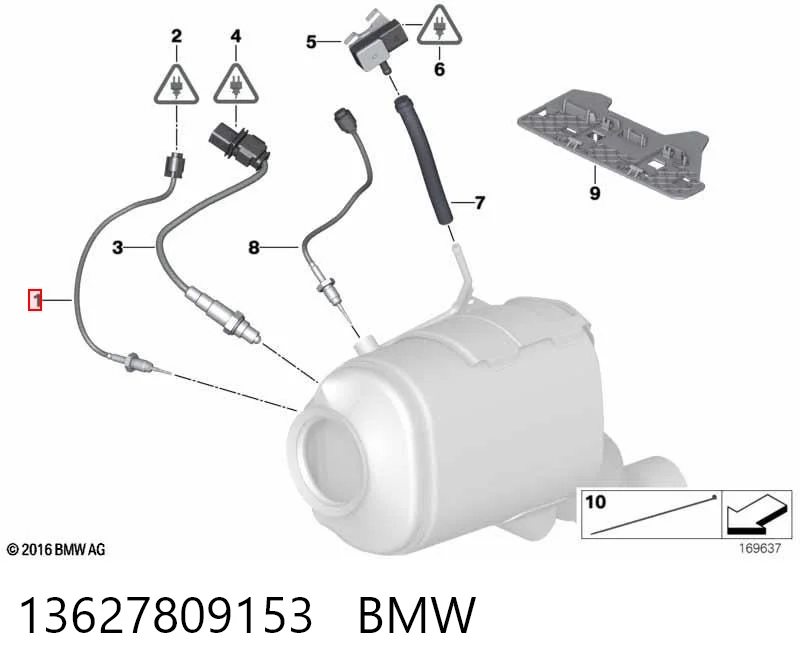 13627809153 BMW Sensor de temperatura dos gases de escape (GE), até o catalisador