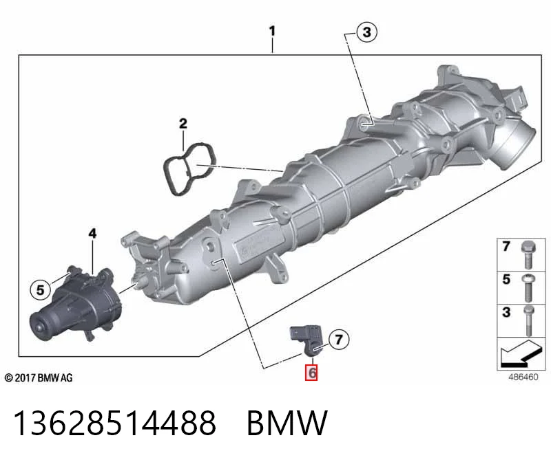 13628514488 BMW Sensor de pressão de supercompressão