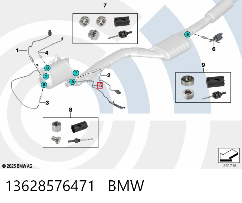 13628576471 BMW Sensor dianteiro de óxidos de nitrogênio NOX