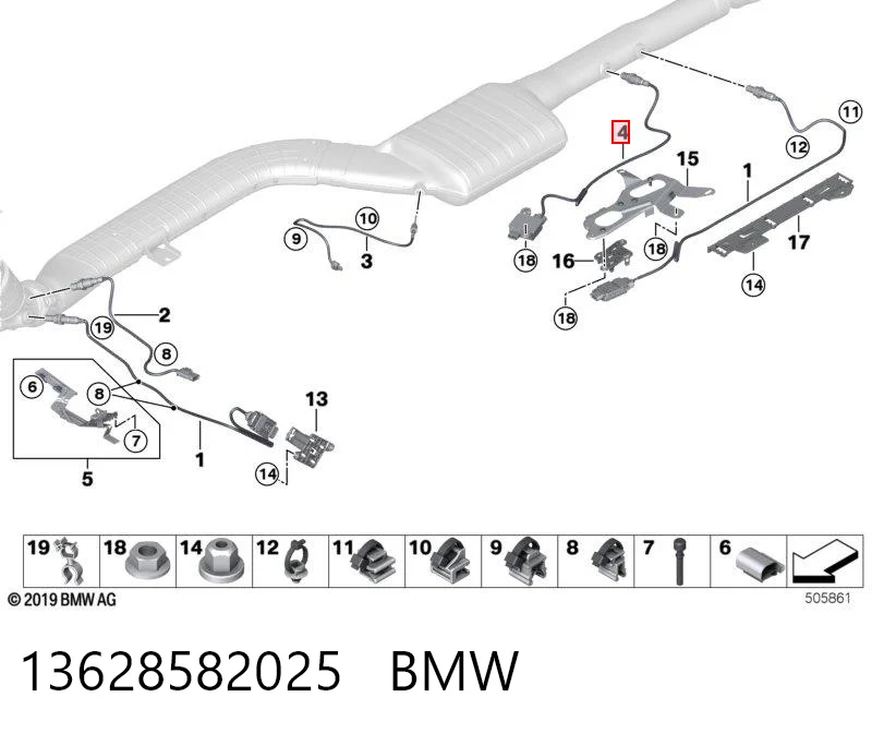 13628582025 BMW Sensor de óxidos de nitrogênio NOX