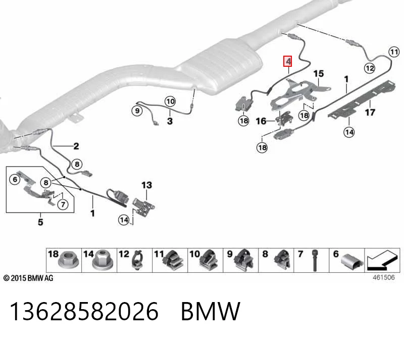 13628582026 BMW Sensor de óxidos de nitrogênio NOX
