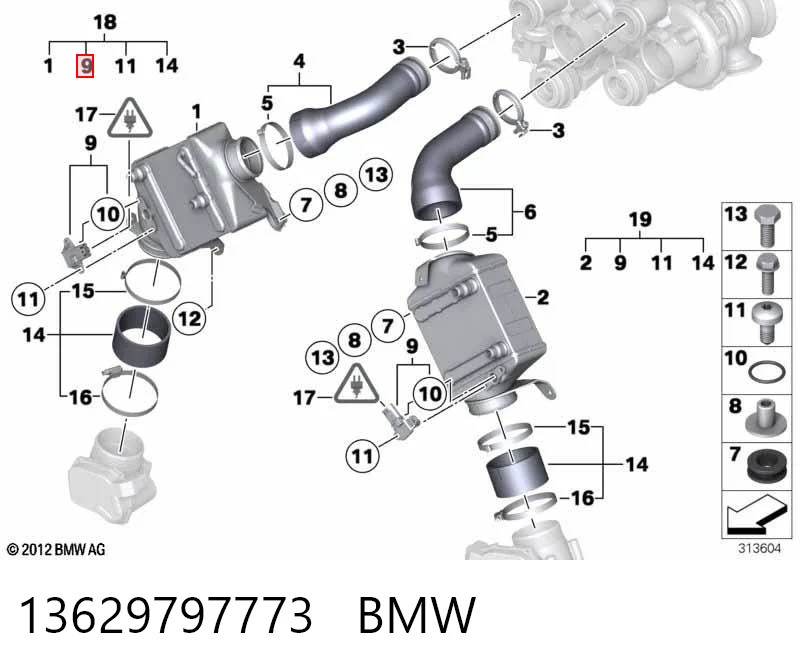 13629797773 BMW Sensor de pressão no coletor de admissão, MAP