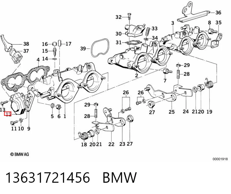 13631721456 BMW Sensor de posição da válvula de borboleta (potenciômetro)