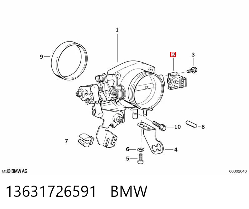 13631726591 BMW Sensor de posição da válvula de borboleta (potenciômetro)