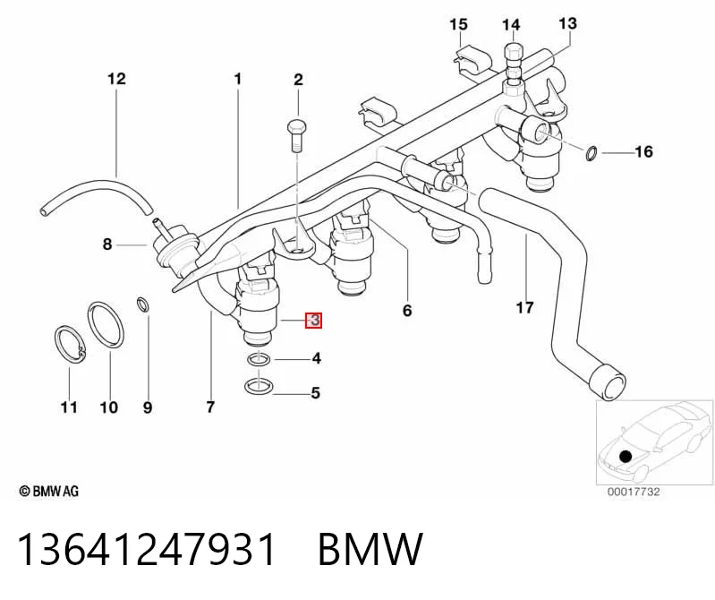 13641247931 BMW Injetor de injeção de combustível