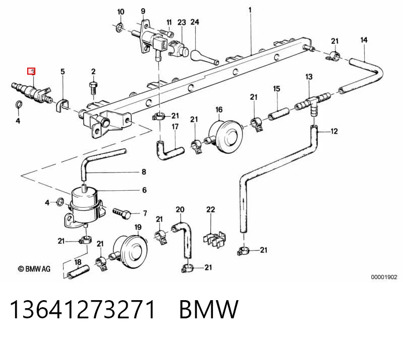 13641273271 BMW Injetor de injeção de combustível