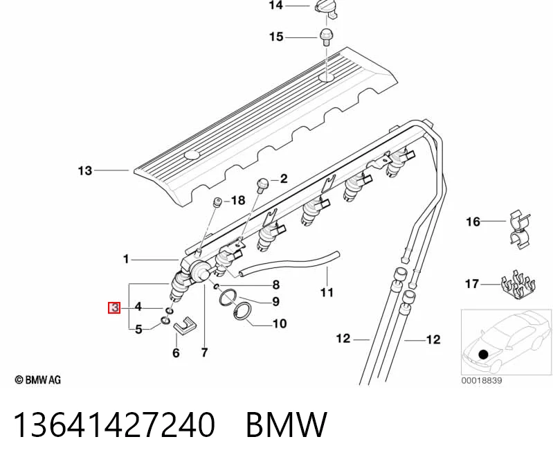 13641427240 BMW Injetor de injeção de combustível