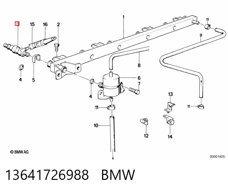 13641726988 BMW Injetor de injeção de combustível