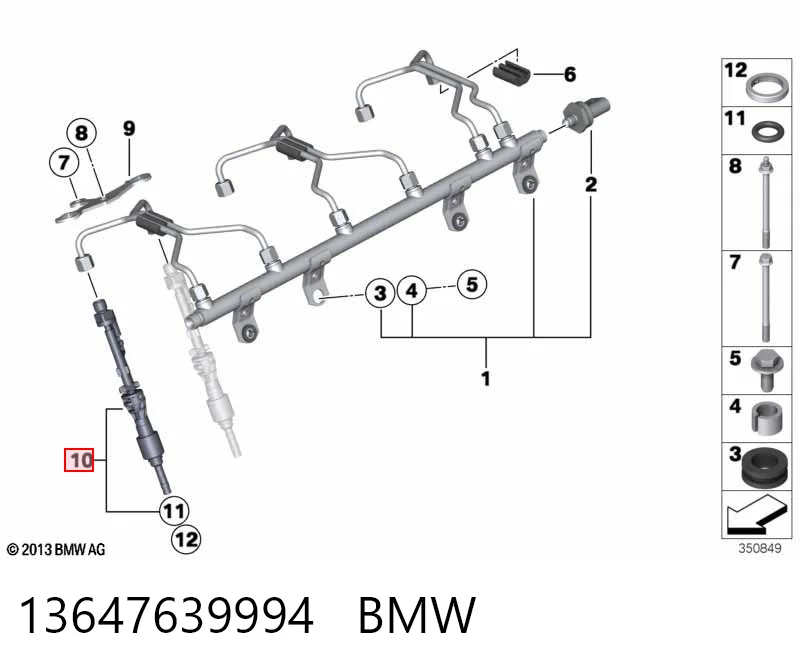 13647639994 BMW Injetor de injeção de combustível