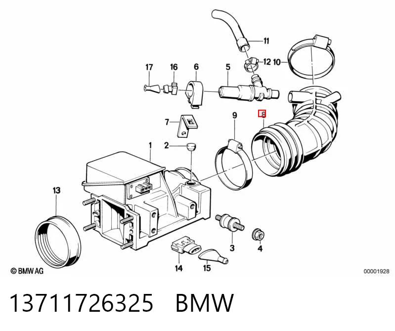 Cano derivado de ar do medidor de consumo do ar BMW 3 E30 ao melhor preço