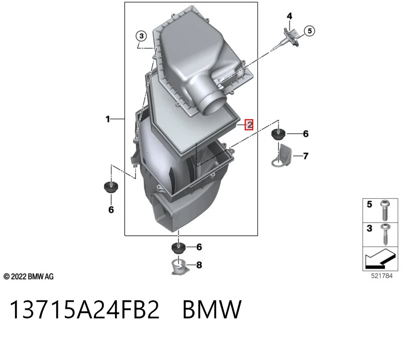 13715A24FB2 BMW Filtro de ar