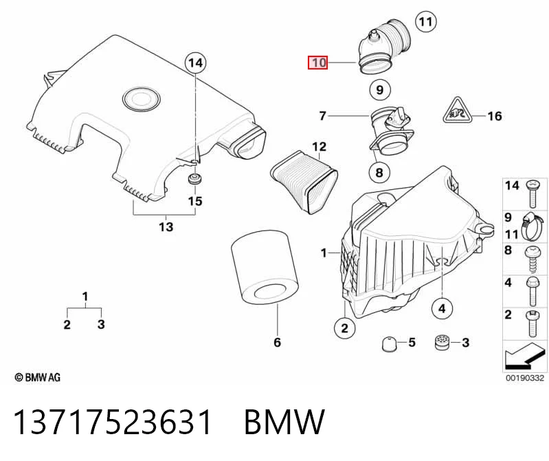 Cano derivado de ar do medidor de consumo do ar BMW 1  E81 ao melhor preço