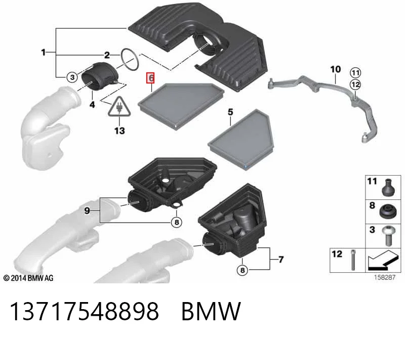 13717548898 BMW Filtro de ar
