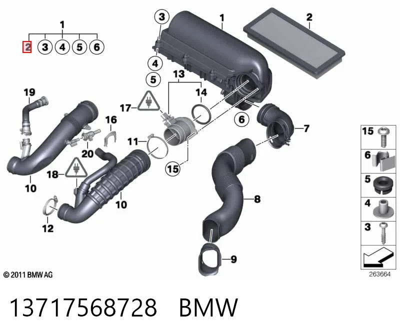 13717568728 BMW Filtro de ar