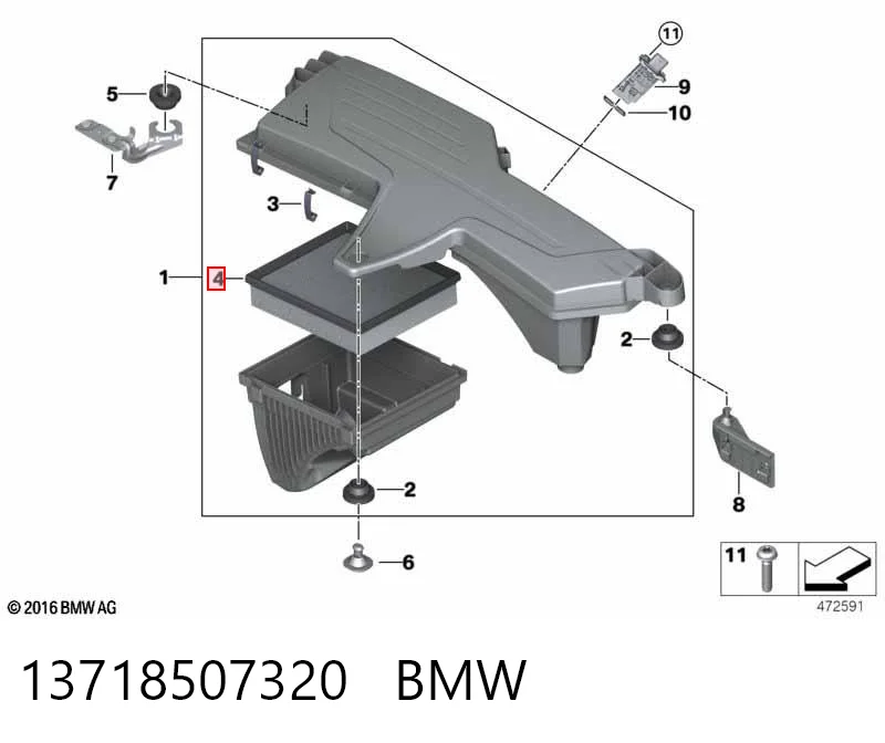 13718507320 BMW Filtro de ar