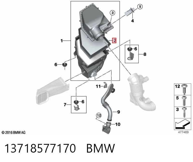 13718577170 BMW Filtro de ar